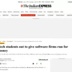 Tech students out to give software firms run for money - Indian Express